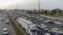 ترافیک سنگین در آزادراه کرج-تهران