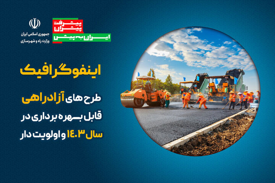 اینفوگرافیک | طرح های آزادراهی قابل بـهره برداری در سال ۱۴۰۳