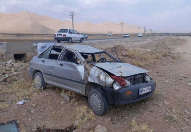 واژگونی خودروی پراید در جاده سبزوار- داورزن دو کشته بر جا گذاشت